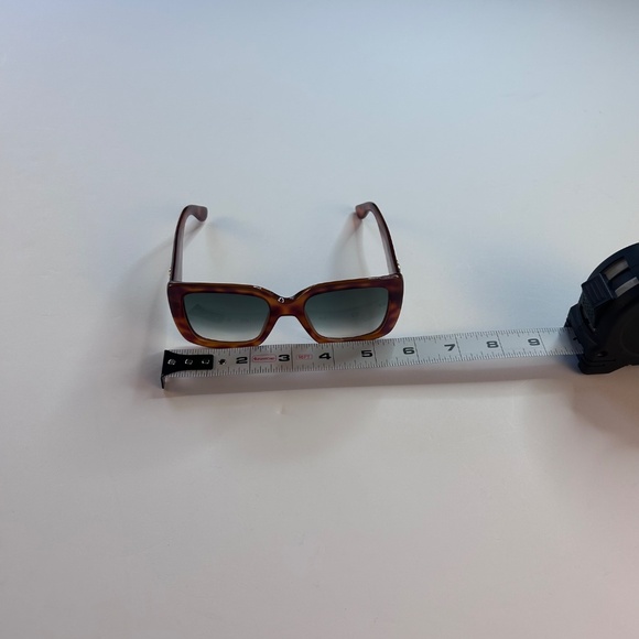 GUCCI Oversized Square Blonde Havana Green Classic Sunglasses GG0141S 3814 - Picture 14 of 16